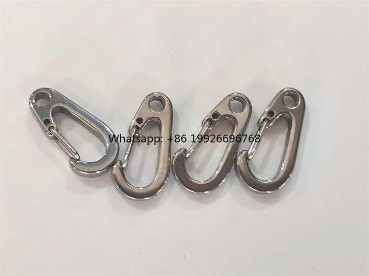 

19mm Wholesale Stainless Steel Metal Spring Hook Clips Keychains Gift Outdoor Rust-Resistant Carabiners and Pet Leash Clips Ma