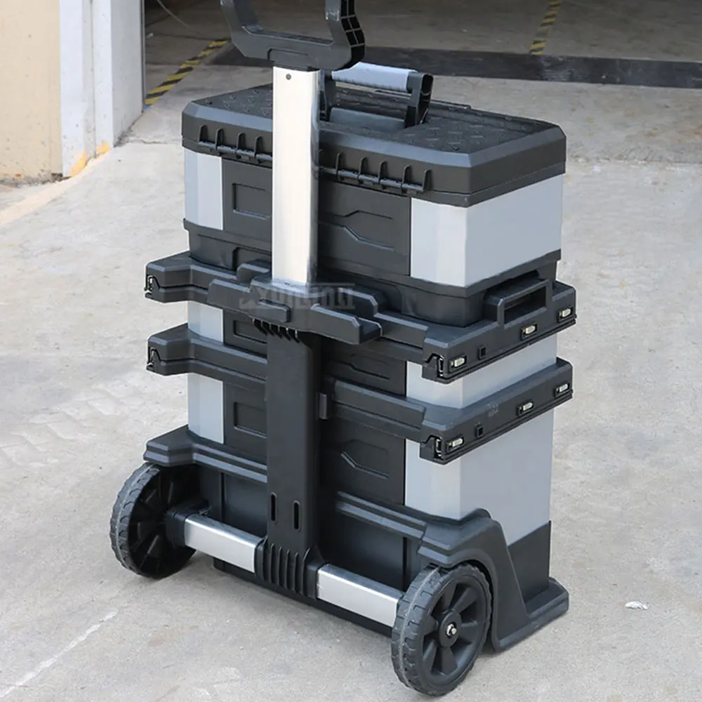 Plastic-Steel Waterproof and Shock-Resistant Storage Box – Stackable Large Modular Toolbox