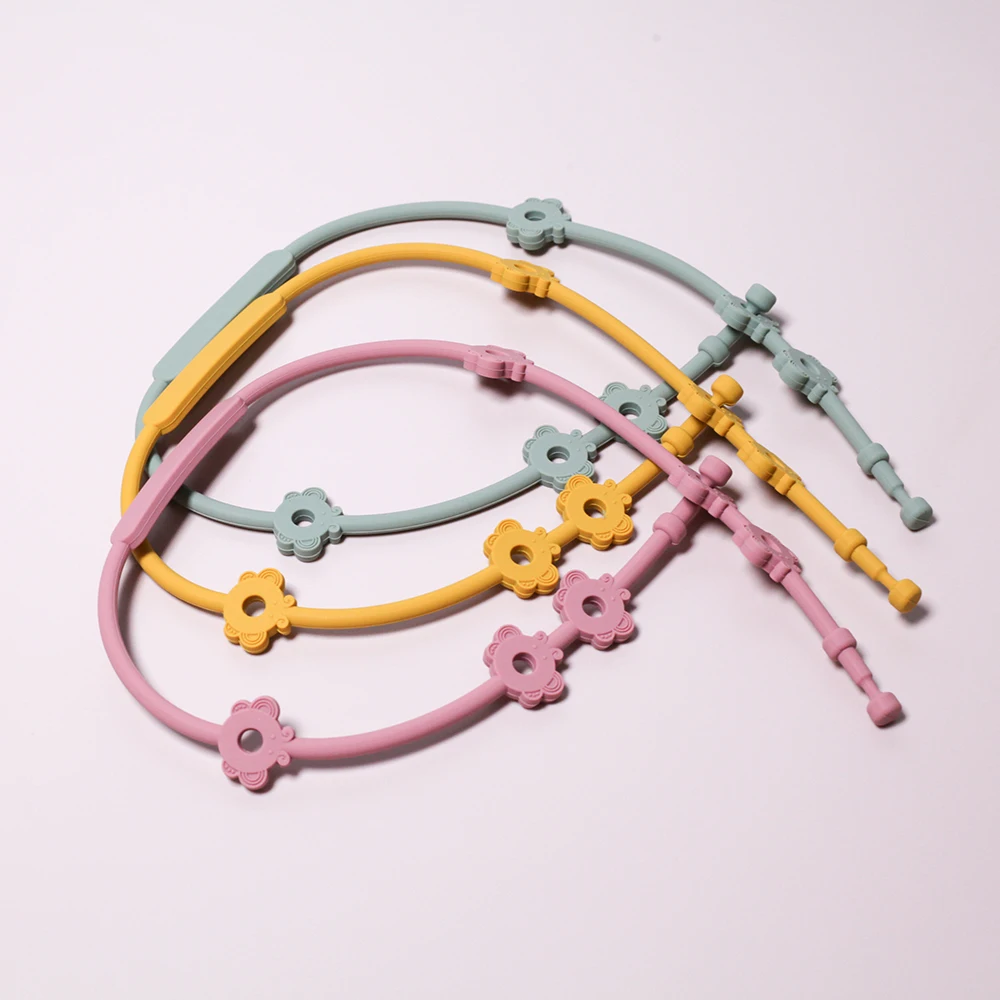 Baby Pacifier Chain with Safety Straps Silicone Holder Stroller & Highchair Accessory Drinking Cup Holder Strap for Pram