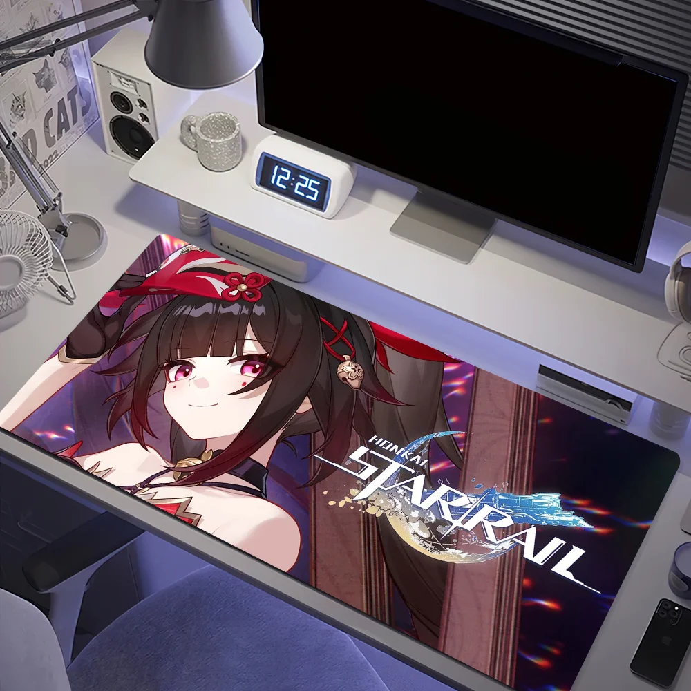 Game Honkai Star Rail Sparkle S Mouse Pad Large Desk Mat Keyboard Ergonomic Office Rubber Game PC Non-slip Anti-fray Home Custom