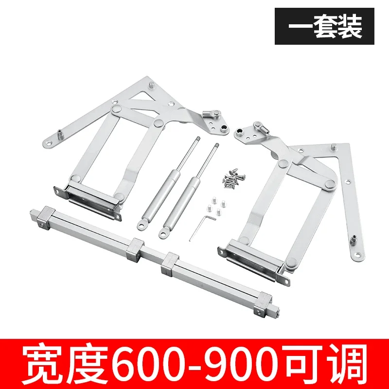 Vertical Lift Up Cabinet Door System - Hydraulic Folding Flap Support with Swing Stay & Lid Lifting Hardware