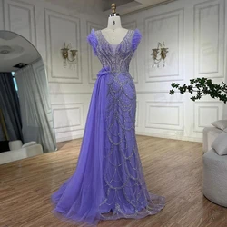 Fast Ship Live Photo Mermaid Prom Dress For Women Sleeveless Beaded Embellished Evening Gown Party Cocktail Dresses