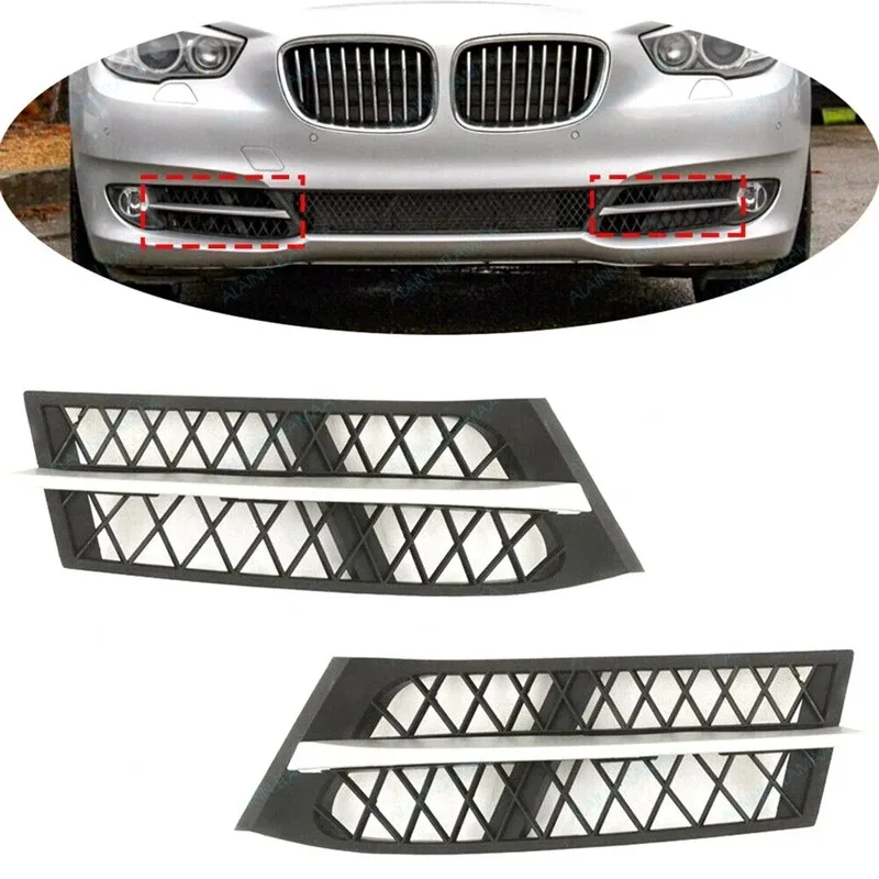 

X-T Car Front Bumper Side Opened Cover Grille Trim For BMW 5 Series F07 GT 2010-2013