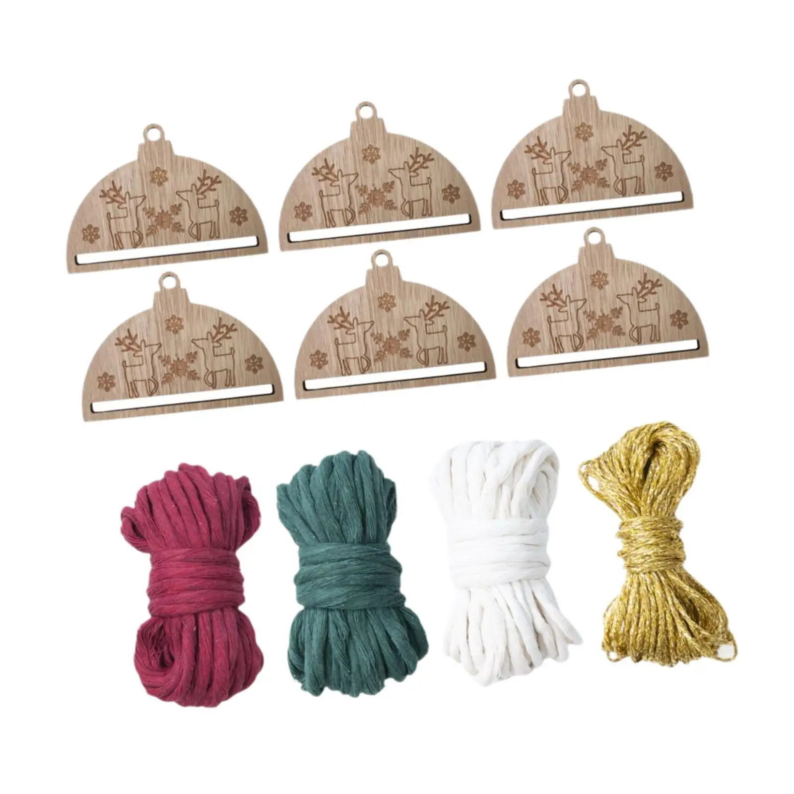 

6x рождественские украшения, праздничный декор с отверстием, полукруглая подвеска, украшение, резьба по деревянной стружке для спальни в помещении и на открытом воздухе