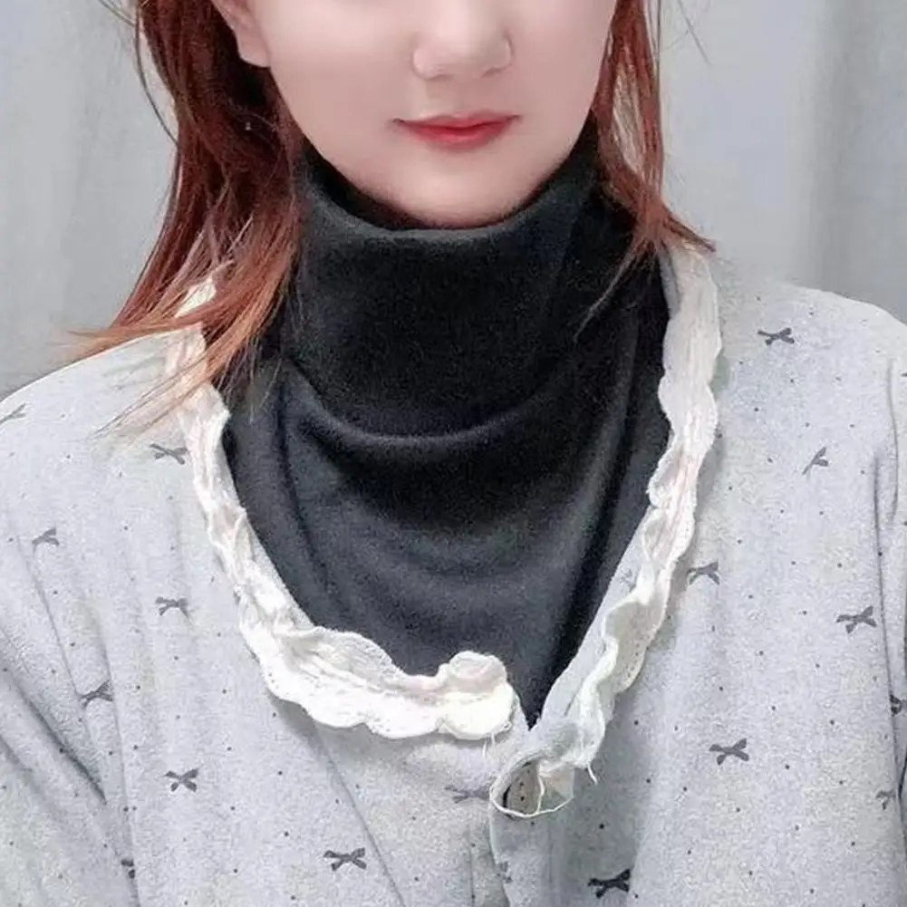 False Collar Double-sided Velvet Fake Collar Pull-over High-neck Design for Autumn Winter Cold-proof Neck Protector Stylish