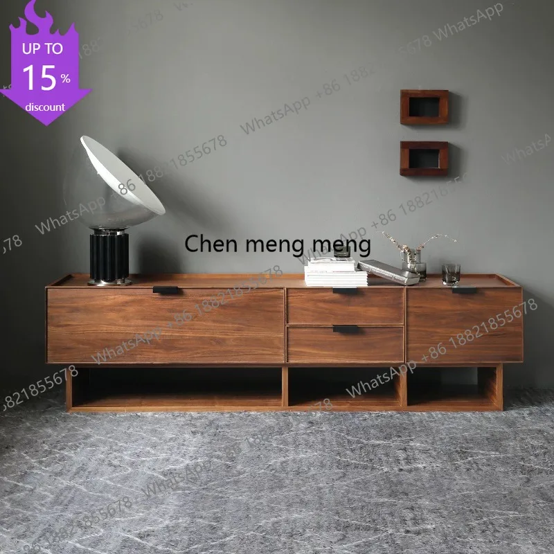 

Q178 Nordic designer medieval style cabinet, retro style Warsaw ash wood TV cabinet