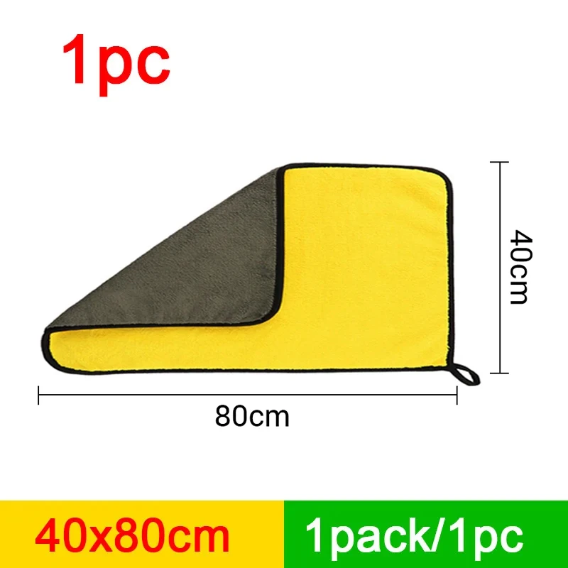 SEAMETAL Microfiber Autowashanddoek 400GSM Dubbelzijdig Koraal Fluwelen Schone Handdoeken Hoge Wateropname Wasstraat Droogdoek