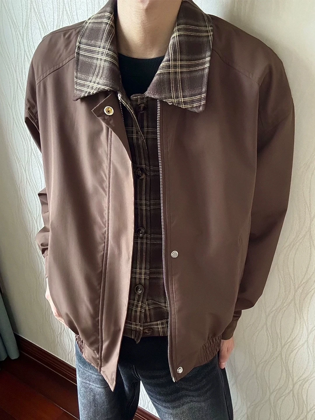 

Куртка-бомбер мужская Brown ort Baseball Sle, в американском ретро-стиле, модель Harington Flight Coat, водонепроницаемая, приталенная, на молнии...