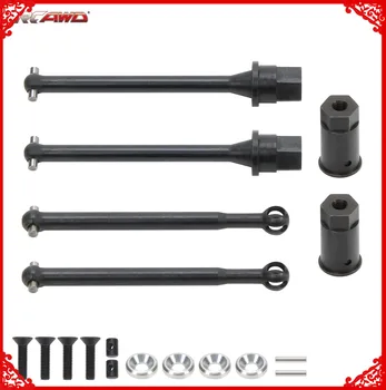 2 X przód #45 stalowy zestaw uniwersalnych osi przegubowych 48mm i 2x tylna oś dla 1/18 Axial Yeti Jr. Can-Am Maverick części zamienne