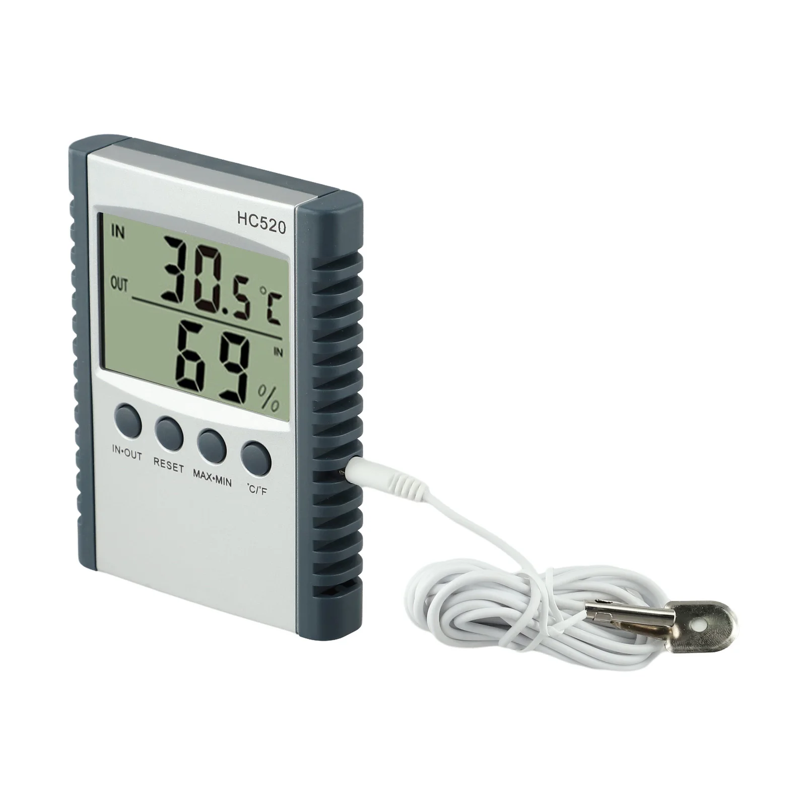 Electronic Temperature Gauge Digital Hygrometer For Comfortable Environment 2-meter Probe Cable Compact Design