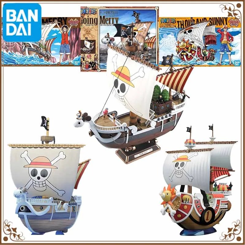 Bandai Genuine ONE PIECE GRAND SHIP COLLECTION Thousand Sunny Anime Action Figure Collectible Assembly Model Toys Gift Children