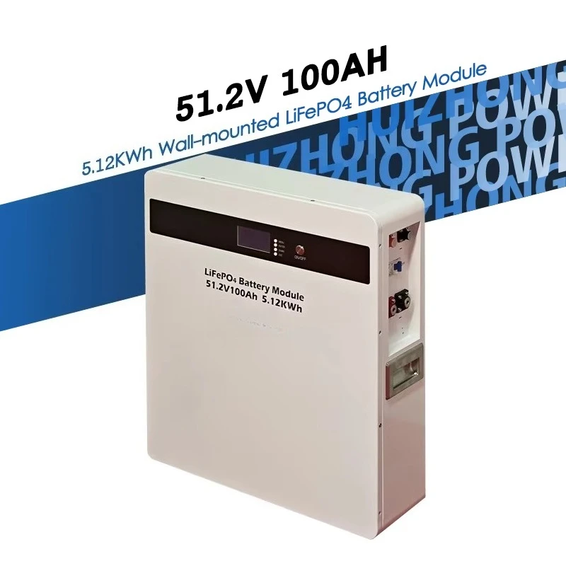 

New Design LiFePO4 51.2V 100Ah Wall-mounted Battery for Off-grid Power System
