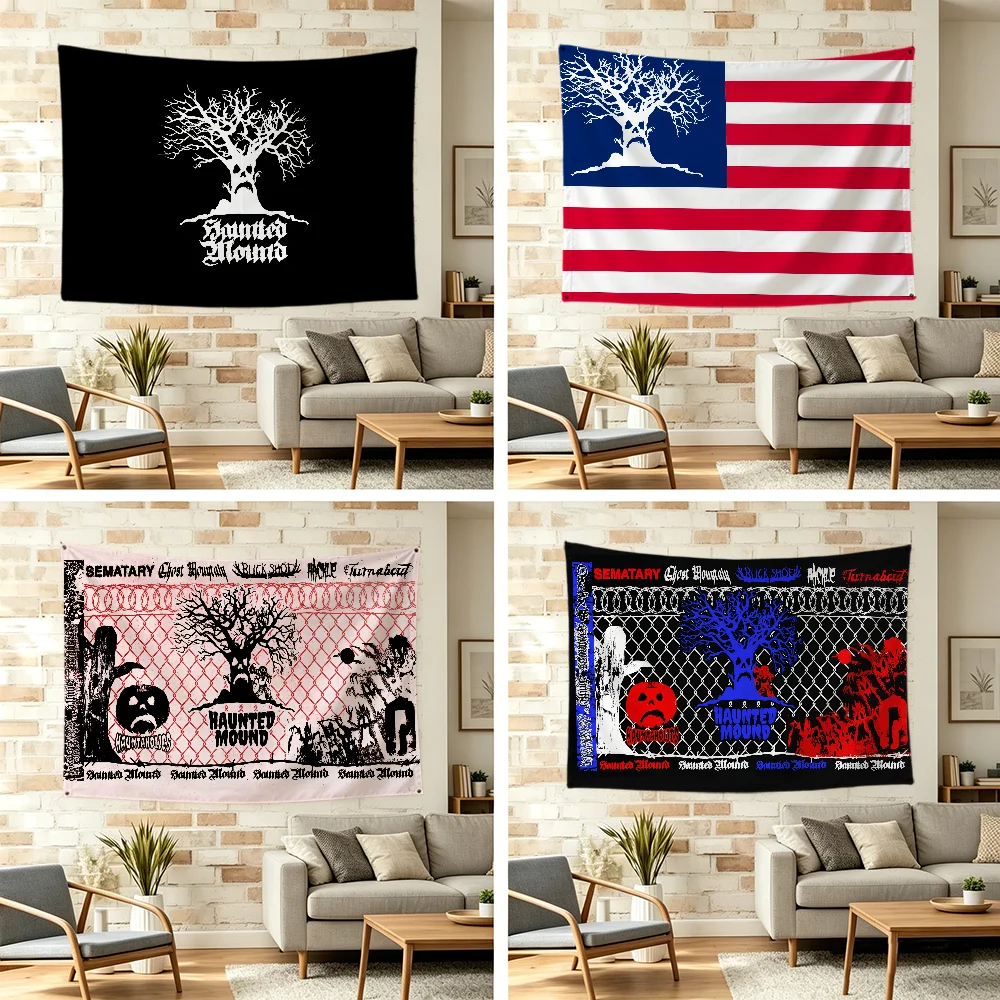 S-Sematary Haunted Mound Harold USA flag Durable Outdoor Indoor Patio Festive Decoration Classic Design Pole Wall Room Banner