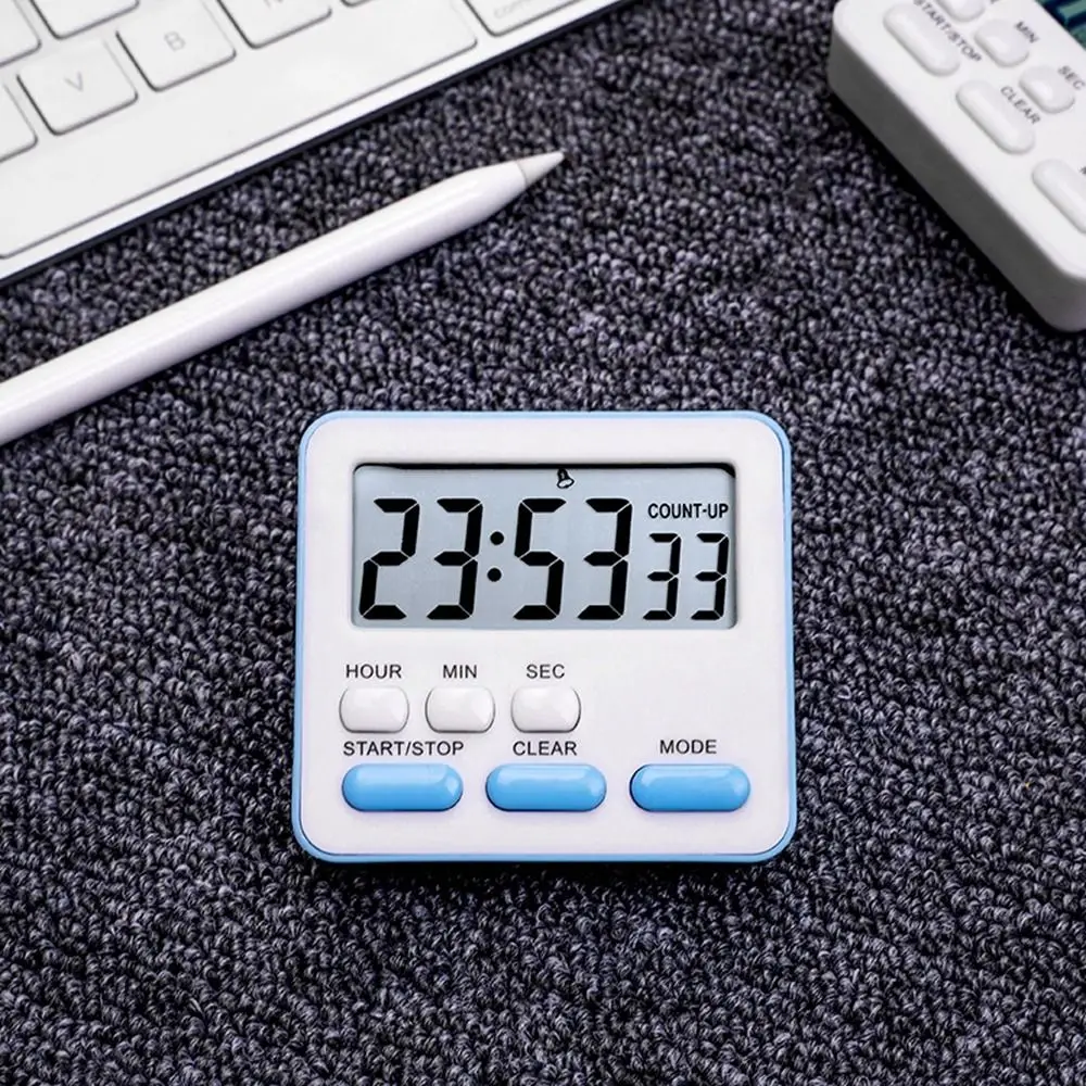 Practical Countdown Sleep Kitchen Accessory LCD Digital Display Alarm Clock With Flashing Light Kitchen Timer Stopwatch