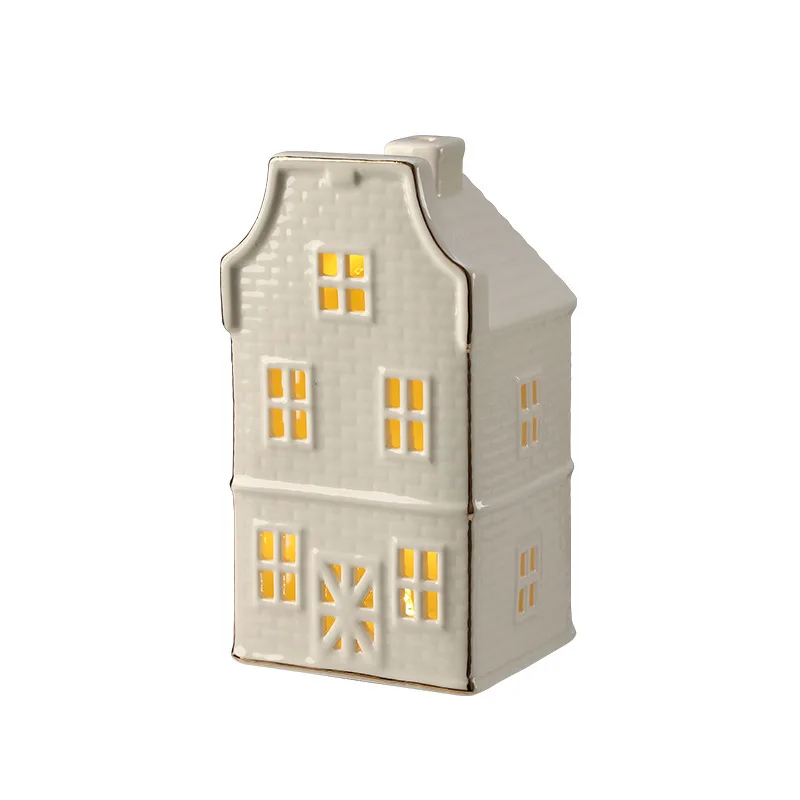 

Nordic ins style creative winter hut ceramic ornaments B & B living room dining side cabinet niche home gift decoration