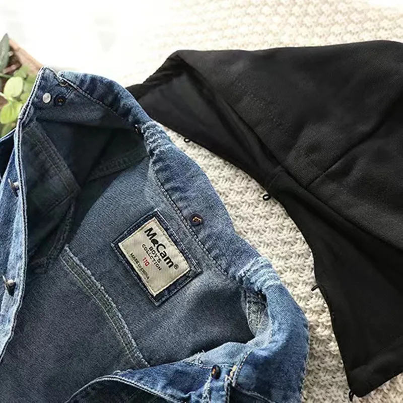 Denim Jacket For Boys Fashion Coats Children Clothing Autumn Baby Girls Clothes Outerwear Letter Jean Jackets Coat