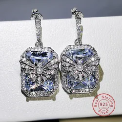 Real Natural Small Pearl Earrings for Women Punk Butterfly Imitated Diamonds 925 Silver Needle Freshwater Party Pearls Earring