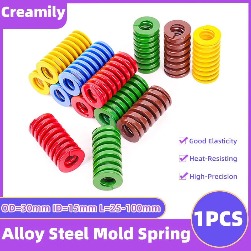 Creamily 1PCS Mold Spring Spiral Stamping Compression Spring For Car Accessories Outer Diameter30mm Inner Diameter15mm L25-100mm