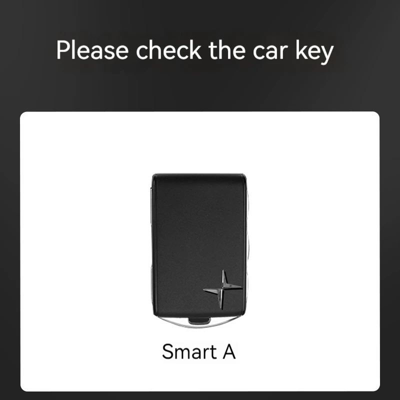 Car Smart Remote Key Case Full Leather Cover Protection Holder Shell For Volvo Polestar 2 Polestar 3 2023 2024 Keyless Keychain