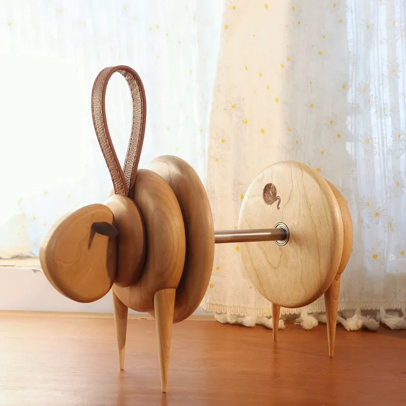 Wood Yarn Holder with Twirling Mechanism , Yarn Holder for Knitting and Crocheting,Crochet Gift for Knitting Lovers