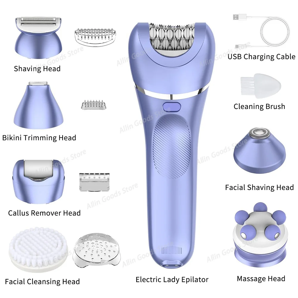 Ladies 7 IN 1 Multifunctional Epilator Grooming Kit Foot File Shaver Body Hair Removal Beauty Care Instrument