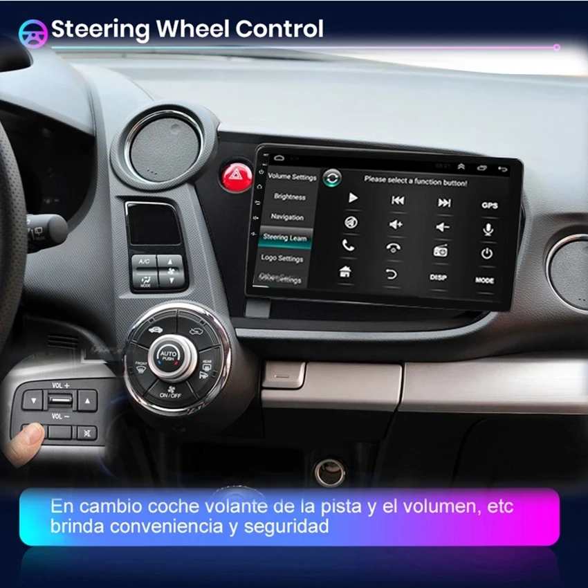 Android 13 Car Multimedia Player, Autoradio, Navegação GPS, Áudio, Wi-Fi, Carplay, Vídeo, 4G, 2Din, Fit para Honda Insight 2, 2009-2014