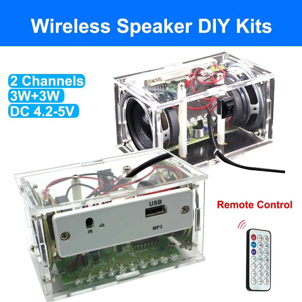 Kit de soldadura electrónica de montaje de producción de Altavoz Bluetooth, práctica de enseñanza, componente de Kit electrónico DIY