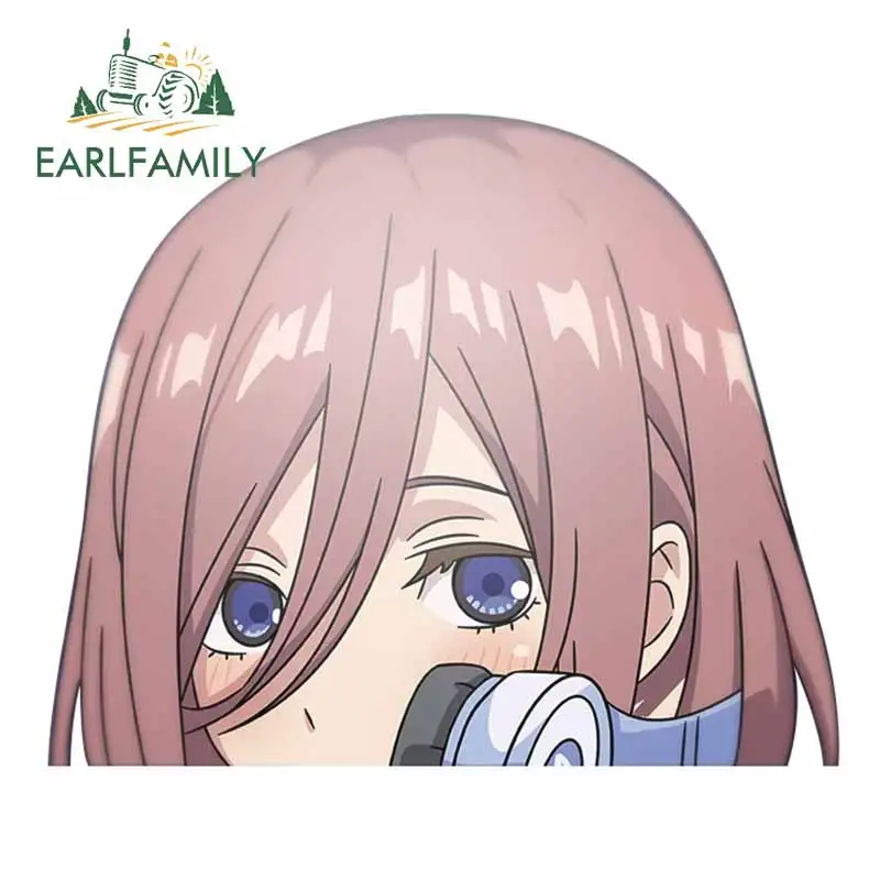 

EARLFAMILY 13cm x 10.7cm for Miku Nakano Funny Car Stickers Car Accessories Car Styling Bumper Decoration Waterproof Decals