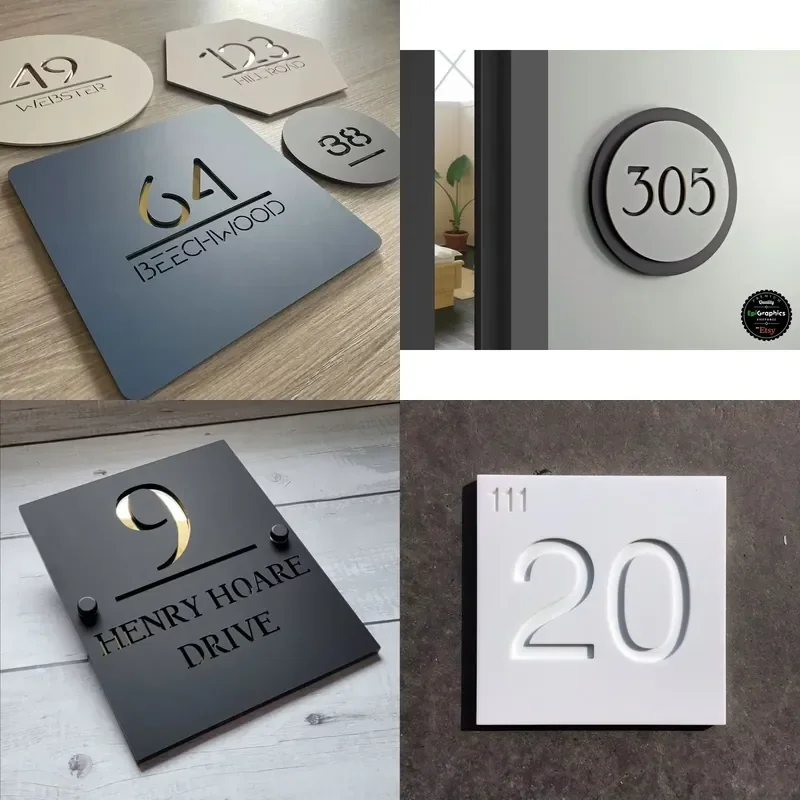 Brandnewsign Hot Selling Personalized Number Plate for Home Unique Number Plate for Home Number Plate for Home CE Certificate
