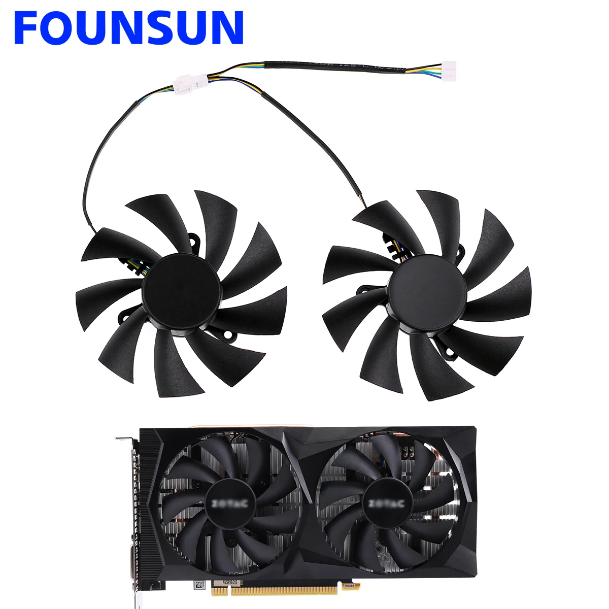 

New 2PCS/SET GA92S2H 87MM GPU Cooling Fan For Zotac RTX2060 2060 SUPER Destroyer HA/HB Graphics Card Cooler Fan GFY09215M12SPA