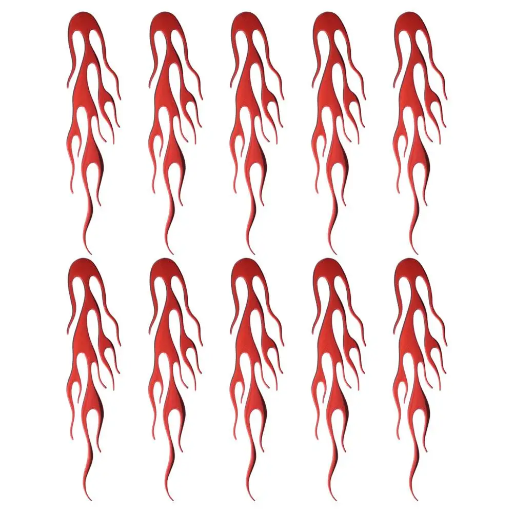 

10 Pcs Car Decals Decorative Sticker Accessories Window Stickers Motorcycle Flame