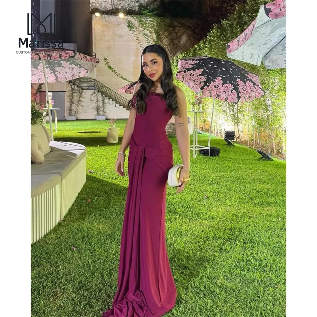 Marissa Элегантные женские платья на заказ для свадебных вечеринок Роскошные женские элегантные вечерние платья Длинное шифоновое платье с рыбьим хвостом