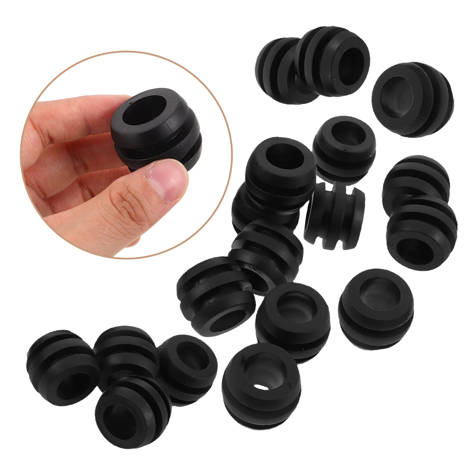 

20Pcs Foosball Table Bushings High Elastic Rubber Precision Positioning Foosball Rod Bearings for Table Soccer Machine