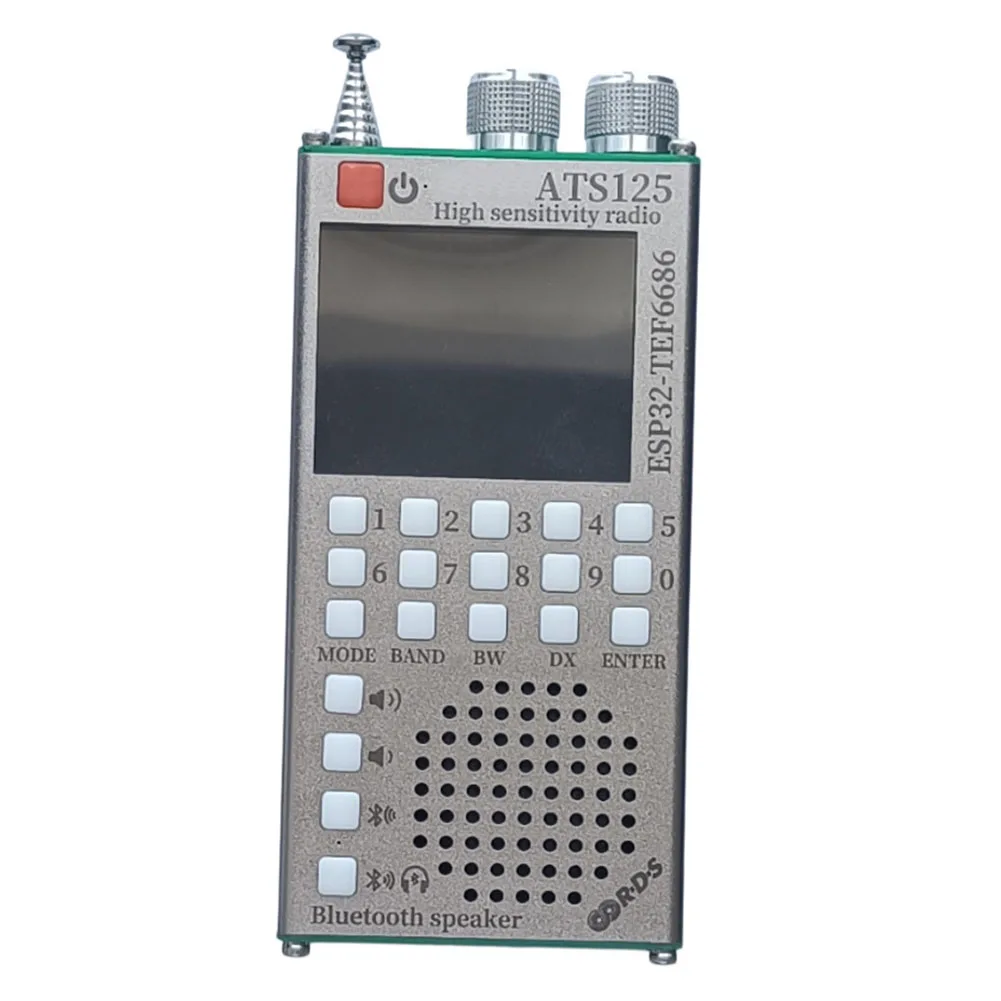 ATS125 Wireless Radio with TEF6686 Chip FM SW LW Support 2.4 Inch IPS LCD Screen and 2500mAh Rechargeable Battery