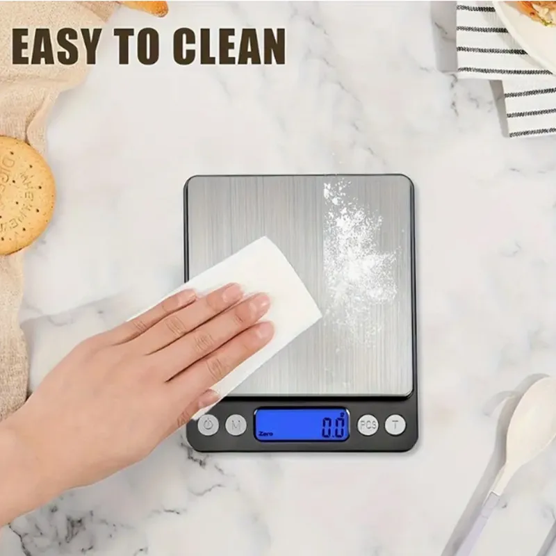 1pc 3kg Digital Food Kitchen Scale Upgraded High Accuracy Mini Pocket Scale Measures In Grams Oz For Cooking Baking Jewelry