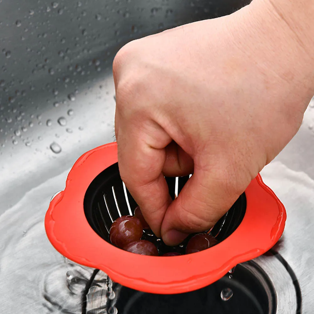 

4pcs Plastic Sink Strainer 78-110Mm Flower Edge Kitchen Filter Anti-Clogging Mesh Basket For Drain Strainer Tool Kitchen Sink