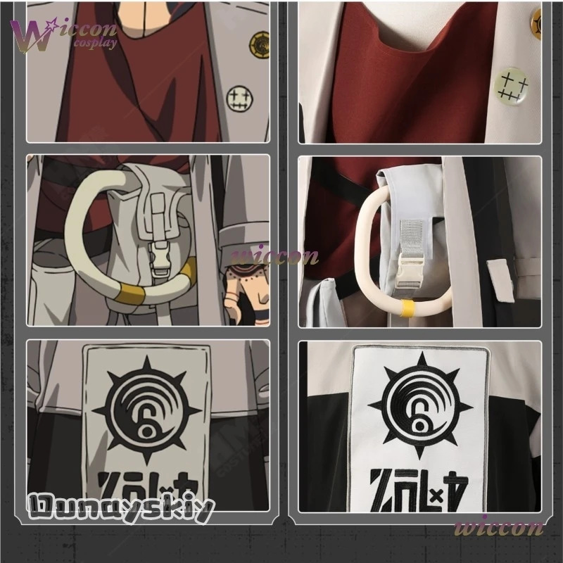 Gachiakuta Enjin أنيمي تأثيري حلي أماندا كوس @ التطريز موحدة أقراط المختنق شعر مستعار أكوتا المنظفات هالوين كرنفال حفلة #3