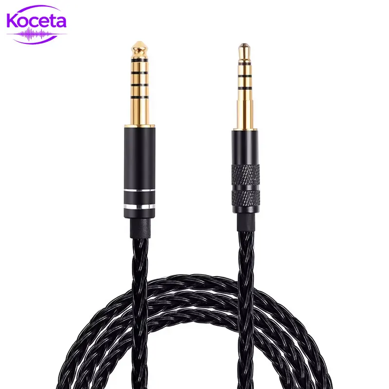 Cable de auriculares chapado en plata Koceta OFC, Cable de Audio con enchufe de 3,5mm y 4,4mm para shp9500 msr7 1a WH1000XM5 MDR-1A H900 1000XM3
