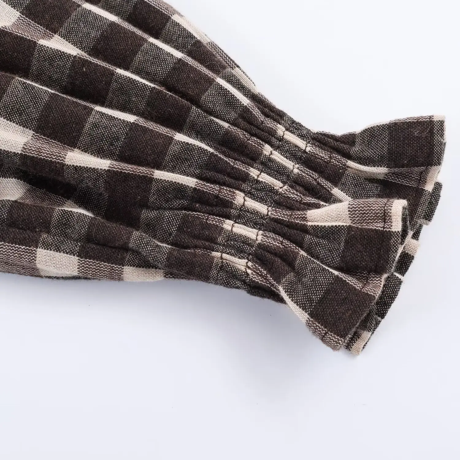 시크한 패션 허니콤 체크 블라우스 여성용 신상 긴팔 캐주얼 심플 스타일 셔츠 및 블라우스 여성 상의