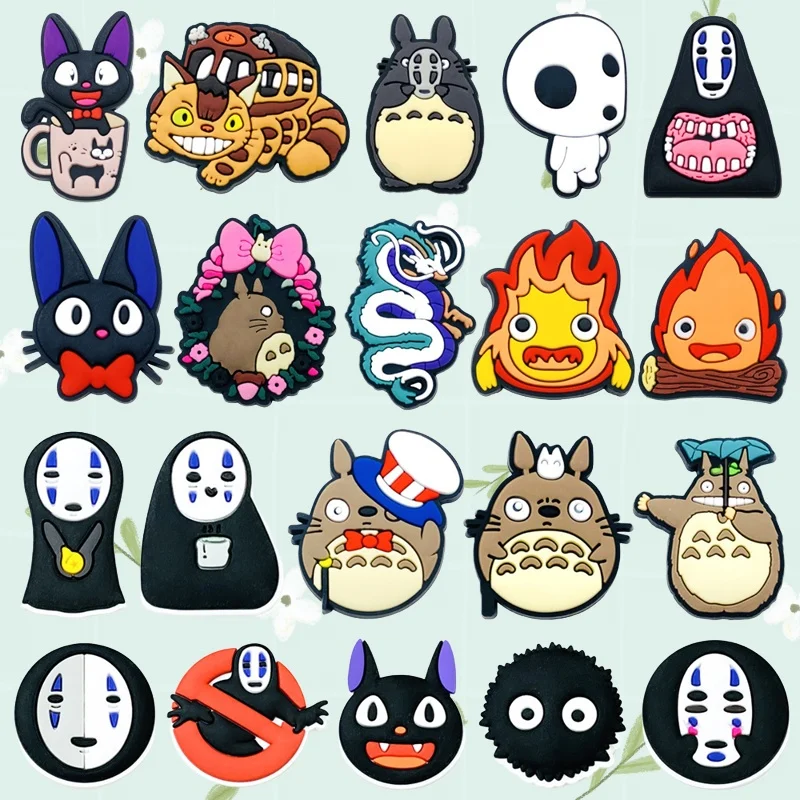 

20Pcs Cartoon Anime Shoe Charms No Face Devil Characters PVC Kid Girl DIY Decorative Accessories Black White X-mas Gift