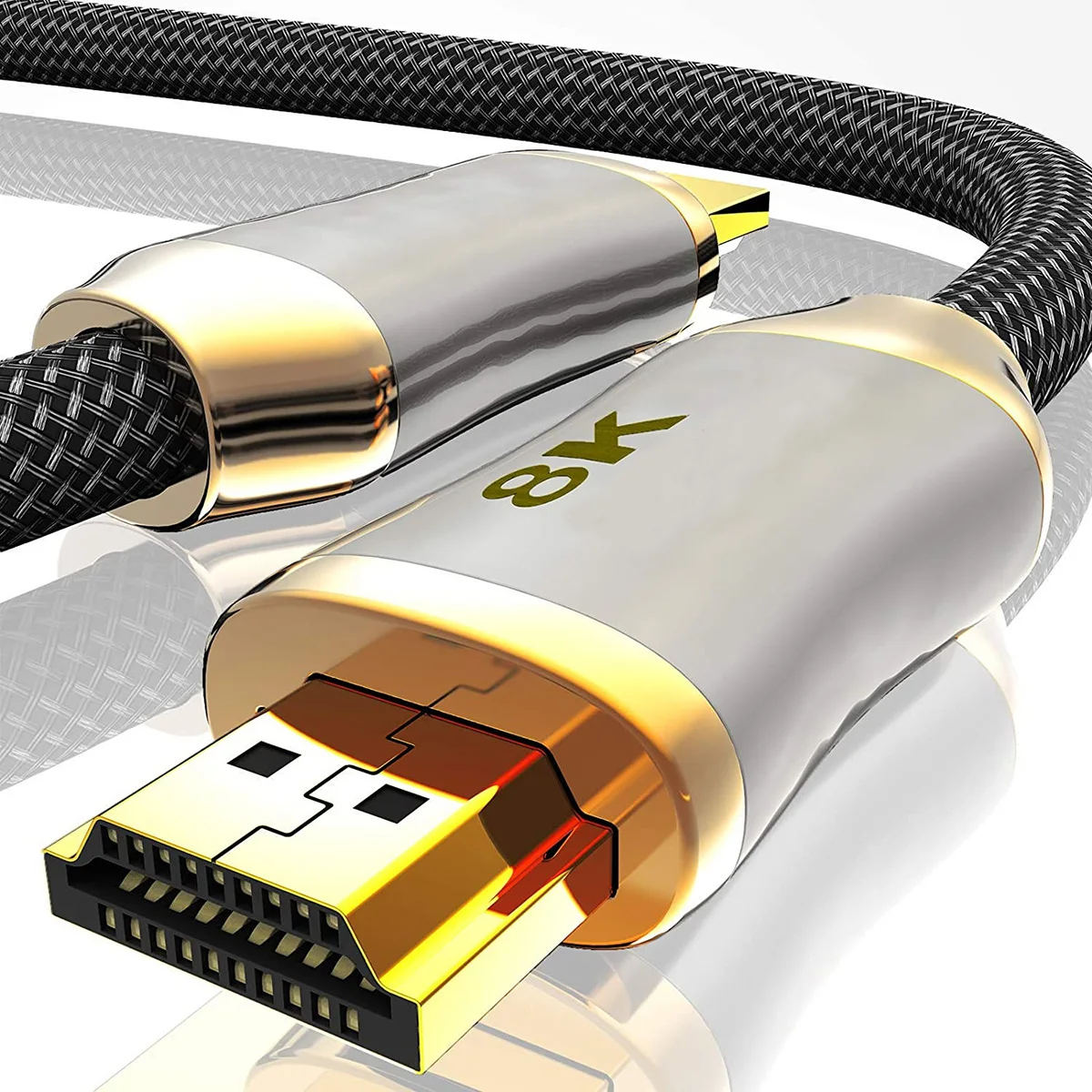 

10 шт. Ultra HD 8K для HDMI 2.1 кабель высокоскоростной 48 ГБ/с позолоченный цинковый сплав 60 Гц для телевизора и проектора