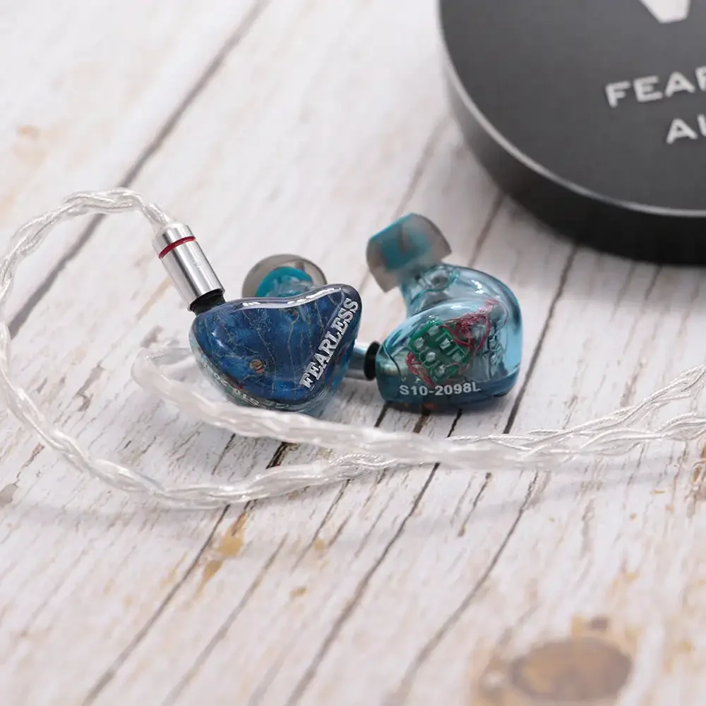 Fearless Audio S10Genie 10BA Driver In-Ear Monitor HIFI Music Bass Studio DJ Earphone IEMs with Detachable Cable for Musician