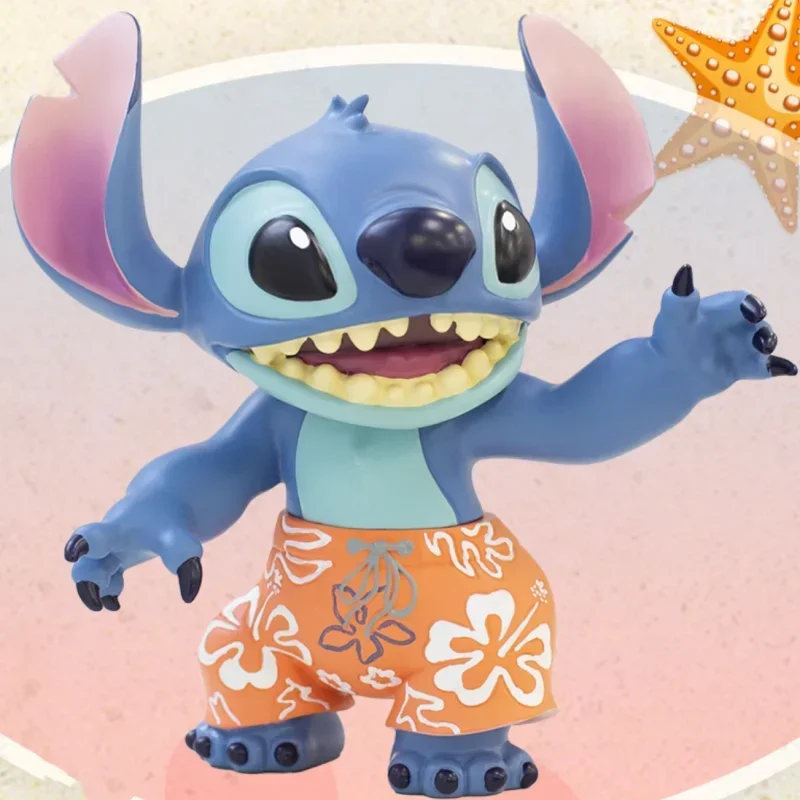 

2024 15cm Disney Authentic Stock Stitch Handmade Stitch Hawaiian Decorative Ornament Resin Material Starry Baby Birthday Gift