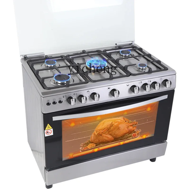 

Five-Eye Gas Stove Electric Oven All-in-One Stove Four-Head Natural Gas Stove