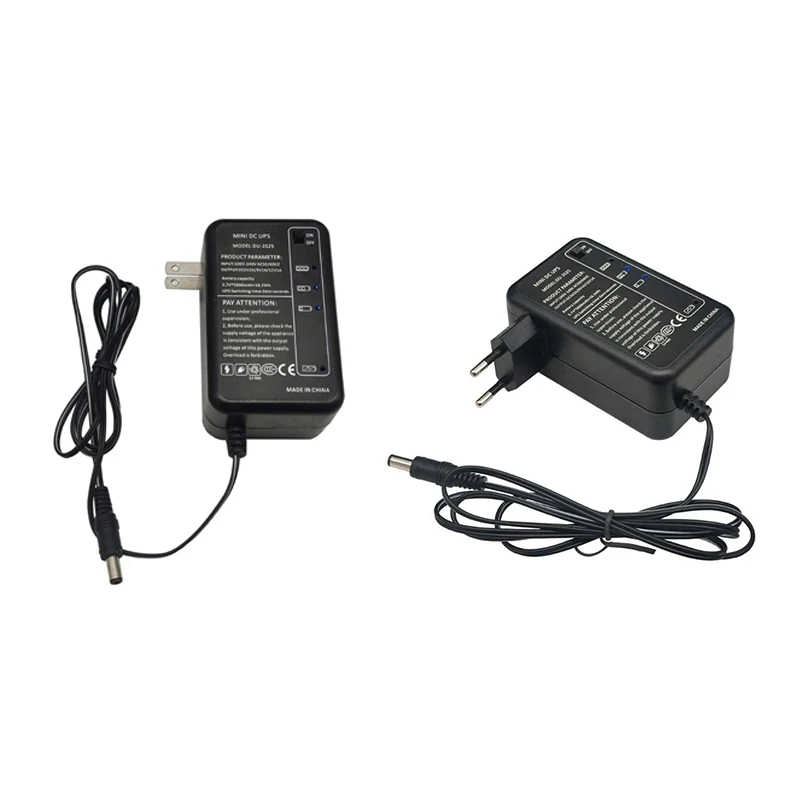 

FULL-5V 9V 12V 18.5Wh 5000Mah UPS Backup Power Supply Adapter 5.5X2.1Mm Output For Wireless Router Modem CCTV Camera