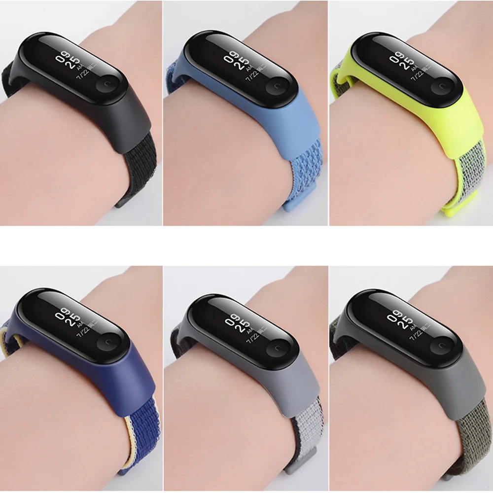 Nylon loop For Xiaomi Mi Band 7 4 3 5 6 smartwatch Wristband Sport Correa Breathable Replacement Bracelet for Miband 6 8 Straps