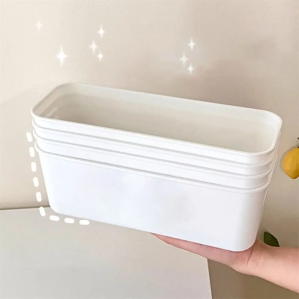 New Stackable Desktop Storage Box Large Capacity Coverless Storage Drawer Fruit Cosmetic Sundries Kitchen Organizer Bin