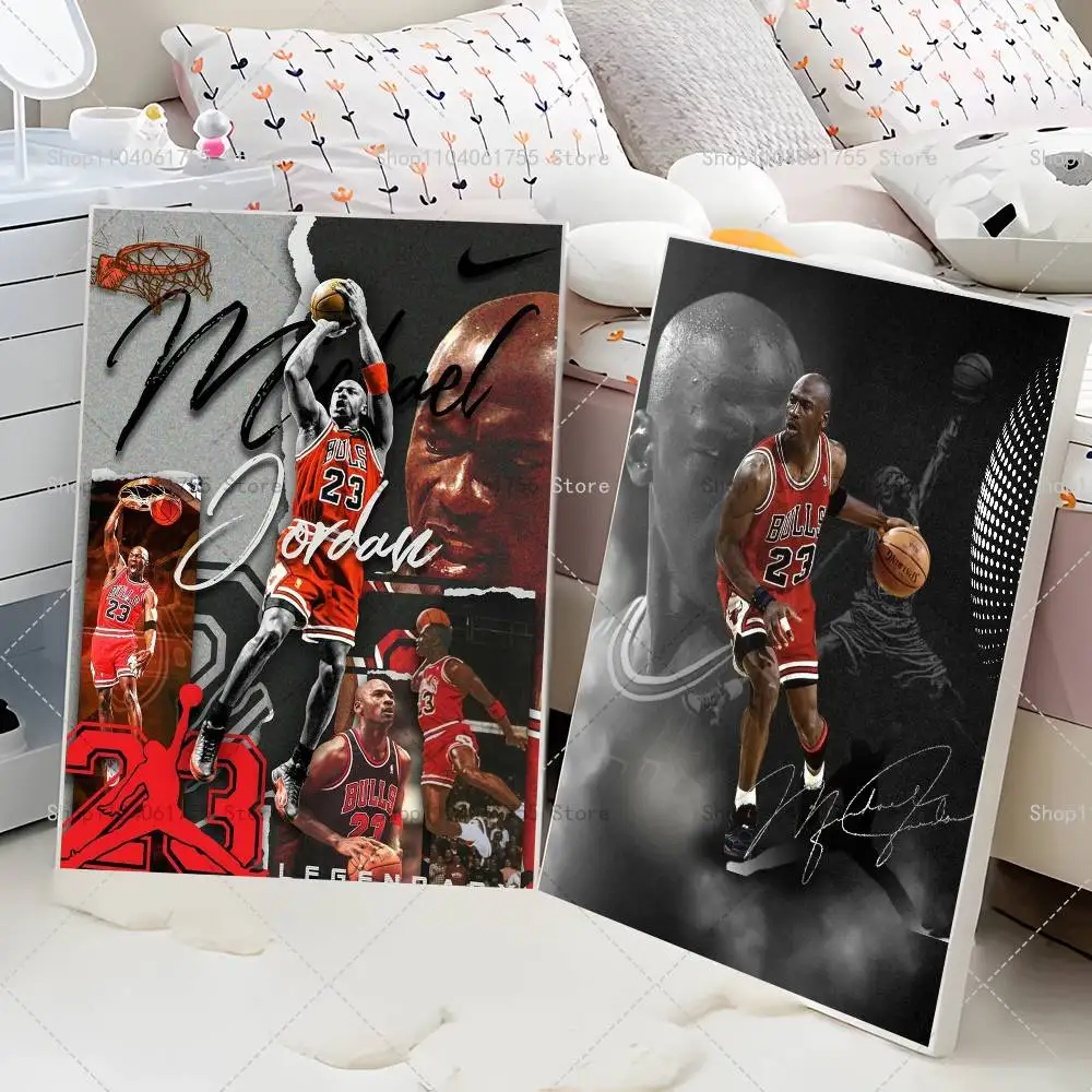 Baseket Ball Star M-Michael J-Jordan Poster Self-adhesive Art Waterproof Paper Sticker Coffee House Bar Room Wall Decor view 6