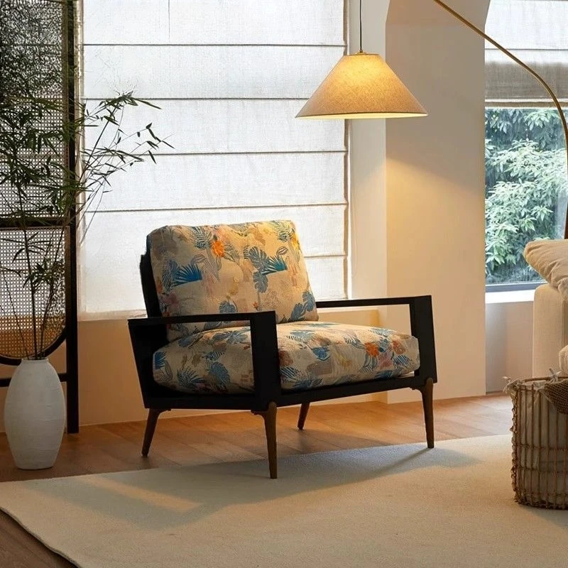 

Sofa imported embroidery American retro single chair modern simple leisure chair Sofa