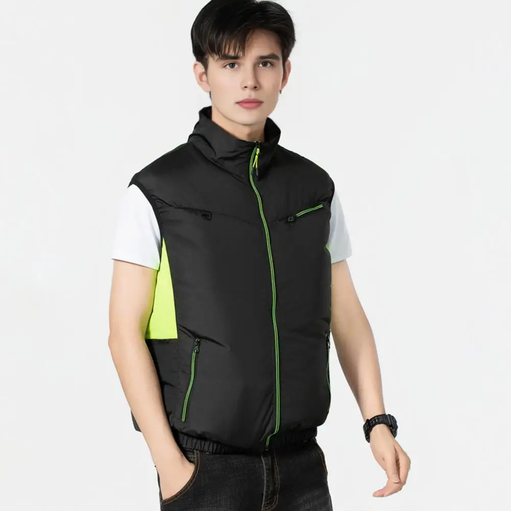 Colete para melhorar o desempenho, colete com ventilador com velocidade de vento ajustável, ergonômico, ventilador duplo para o verão, alívio de calor para poderosos